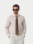 Hawthorne Khaki Easy-Iron Twill Shirt - khaki twill detail - OTAA