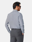 Whitmore Ebony Stripe Easy-Iron Poplin Shirt - ebony stripe shirt additional view - OTAA