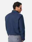 Pelham Admiral Heather Easy-Iron Twill Shirt - navy heather shirt additional view - OTAA