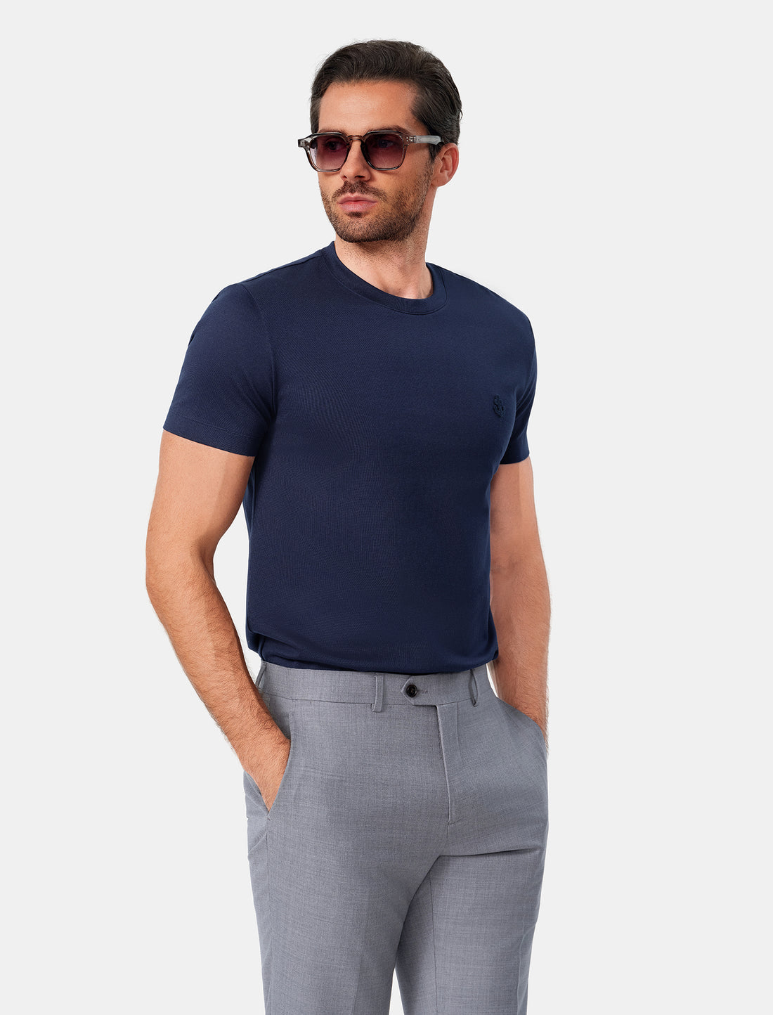 Navy Blue Slim Fit T-Shirt