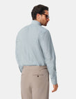 Henley Emerald Stripe Non-Iron Poplin Shirt - emerald stripe shirt additional view - OTAA