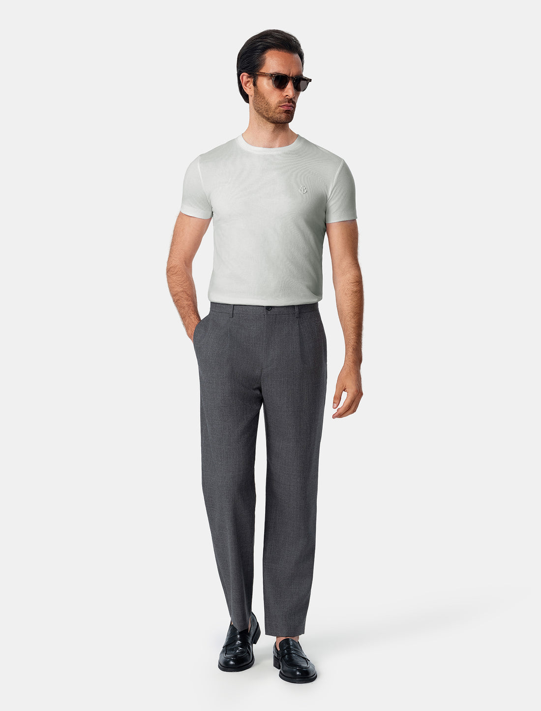 Light Grey Slim Fit T-Shirt