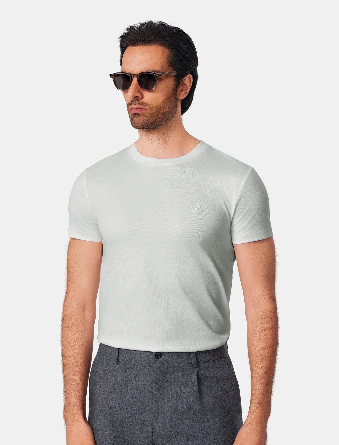 Light Grey Slim Fit T-Shirt