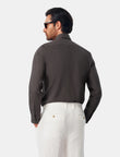 Blackwood Charcoal Heather Easy-Iron Twill Shirt - charcoal shirt lifestyle - OTAA