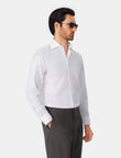 Windsor Royal White Non-Iron Dobby Shirt - white dobby weave outfit view - OTAA