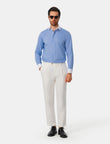 Beaufort Riviera French Cuff Non-Iron Dobby Shirt - blue stripe French cuff lifestyle - OTAA