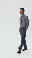 Marlowe Ivory Stripe Non-Iron Poplin Shirt