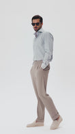 Henley Emerald Stripe Non-Iron Poplin Shirt