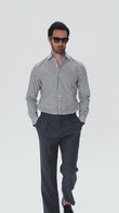 Whitmore Ebony Stripe Easy-Iron Poplin Shirt