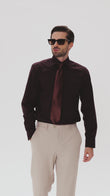 Carlisle Espresso Non-Iron Oxford Shirt