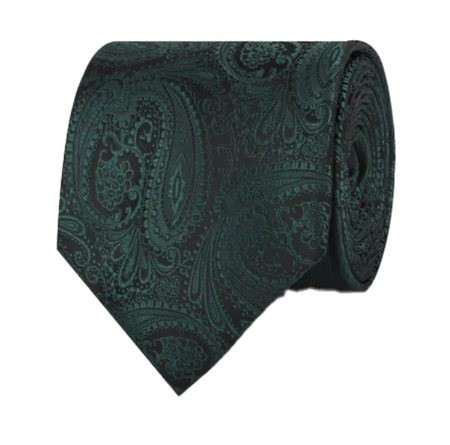 Emerald Green Paisley tie