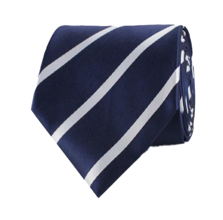 Navy Blue Pencil Stripe tie