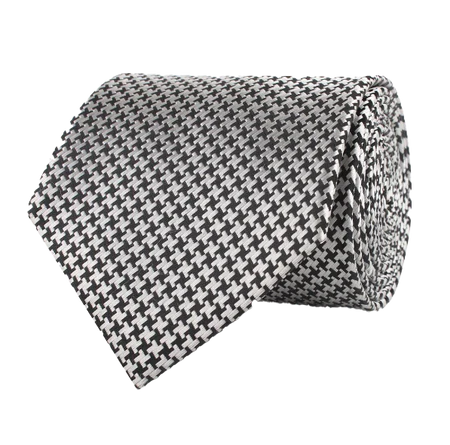 Black and Silver Houndstooth tie