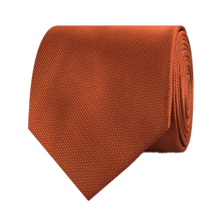 Burnt Orange Rust Weave tie