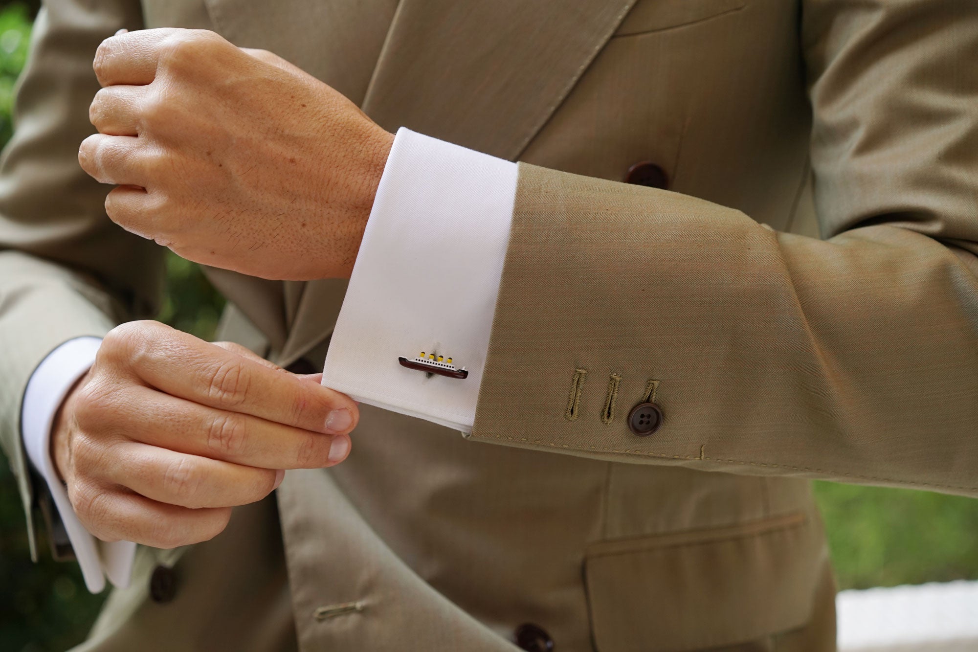1912 Titanic Cufflinks | Nautical Boat Cufflink | Mens Ship Cuff