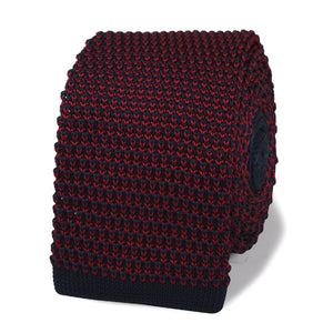 Costello Blue & Maroon Tweed Knitted Tie