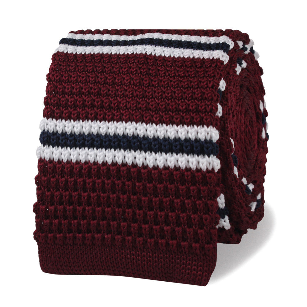 Ace Burgundy Knitted Tie
