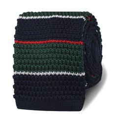 Costanza Blue & Green Knitted Tie