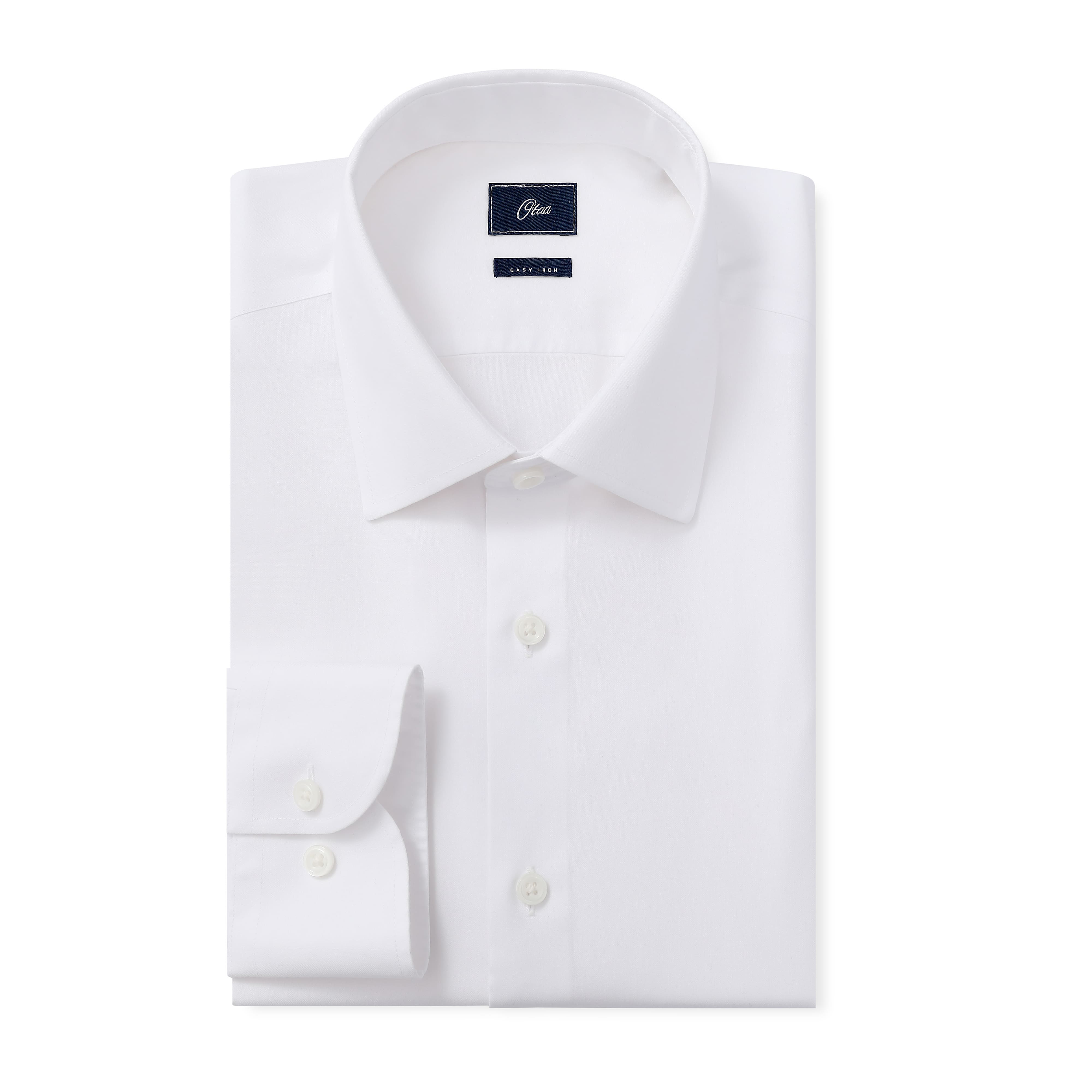 Men'S Easy-Iron Cotton White Dress Shirt | Classic & Slim Fit | Long Sleeve  White Formal Shirts | Premium Wedding Shirt By Otaa | Otaa