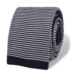 Coolidge Navy Blue Pattern Knitted Tie