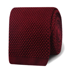 Gogo Burgundy Maroon Knitted Tie