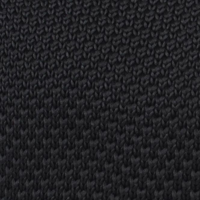 Adie Black Knitted Tie Fabric