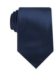 Admiral Navy Blue Satin Necktie