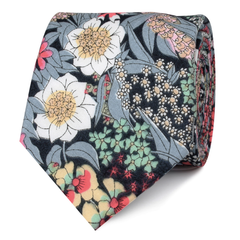 Africacian Kirstenbosch Flower Skinny Tie Fabric