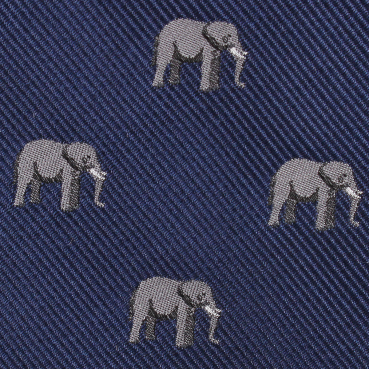 African Forest Elephant Fabric Self Diamond Bowtie