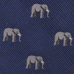 African Forest Elephant Fabric Skinny Tie