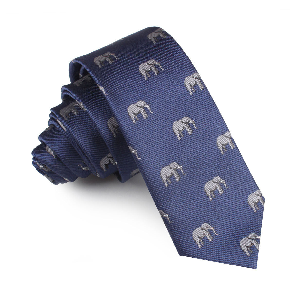 African Forest Elephant Skinny Tie