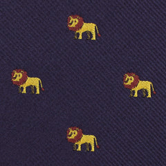 African Lion Fabric Kids Diamond Bow Tie