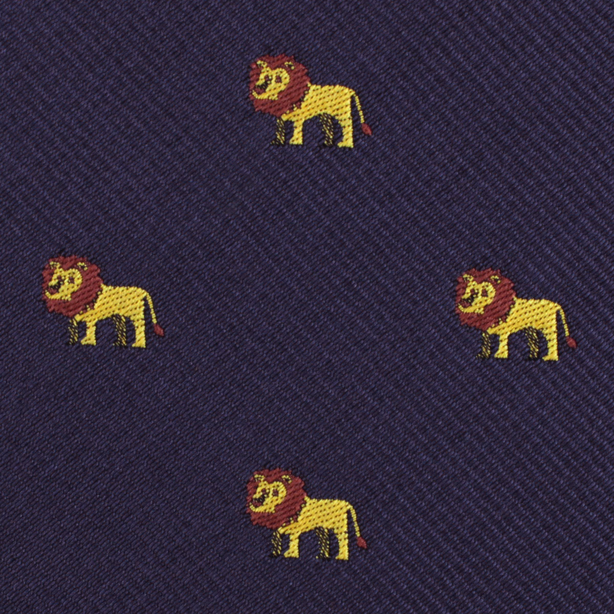 African Lion Fabric Self Diamond Bowtie