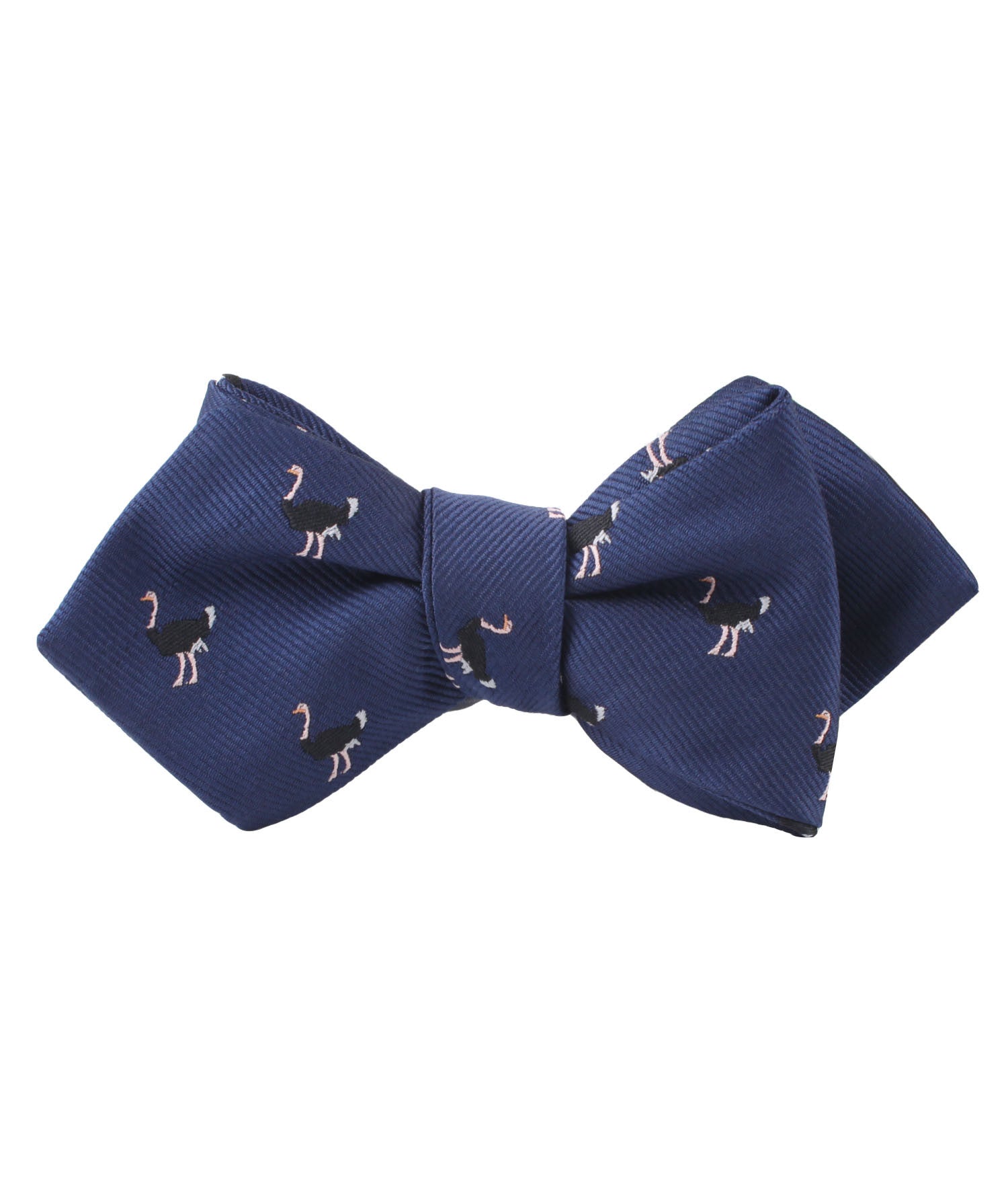 African Ostrich Diamond Self Tied Bow Tie