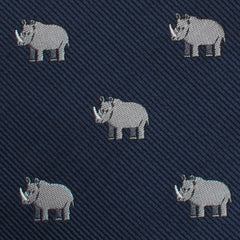 African Rhino Necktie Fabric