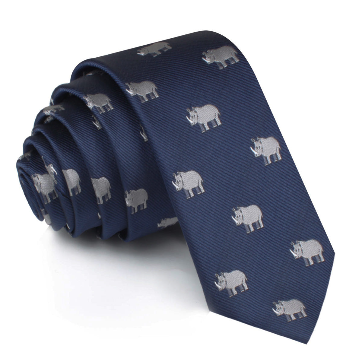 African Rhino Skinny Tie