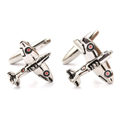Airplane Cufflinks Double Front Side