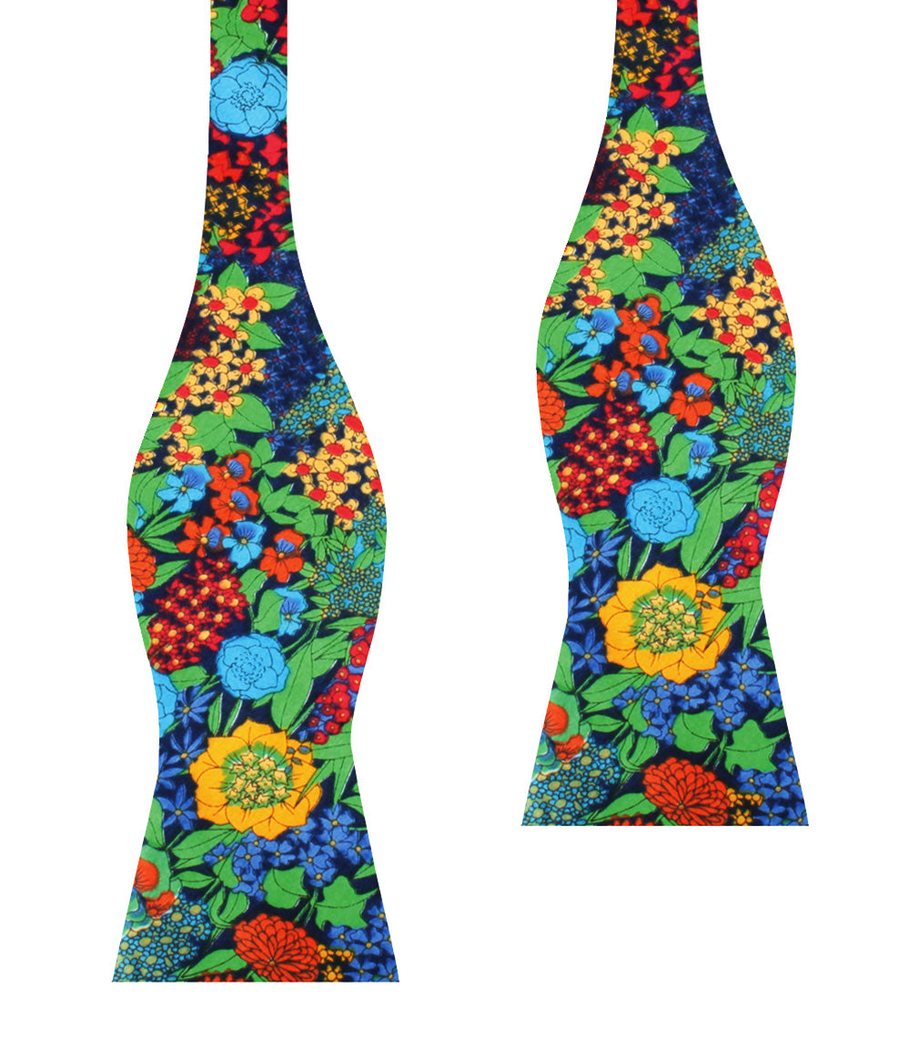 Amazonian Jungle Floral Self Bow Tie