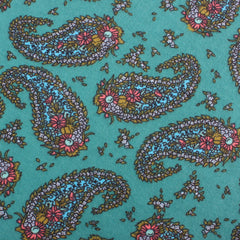 Amer Fort Teal Paisley Self Bow Tie Fabric