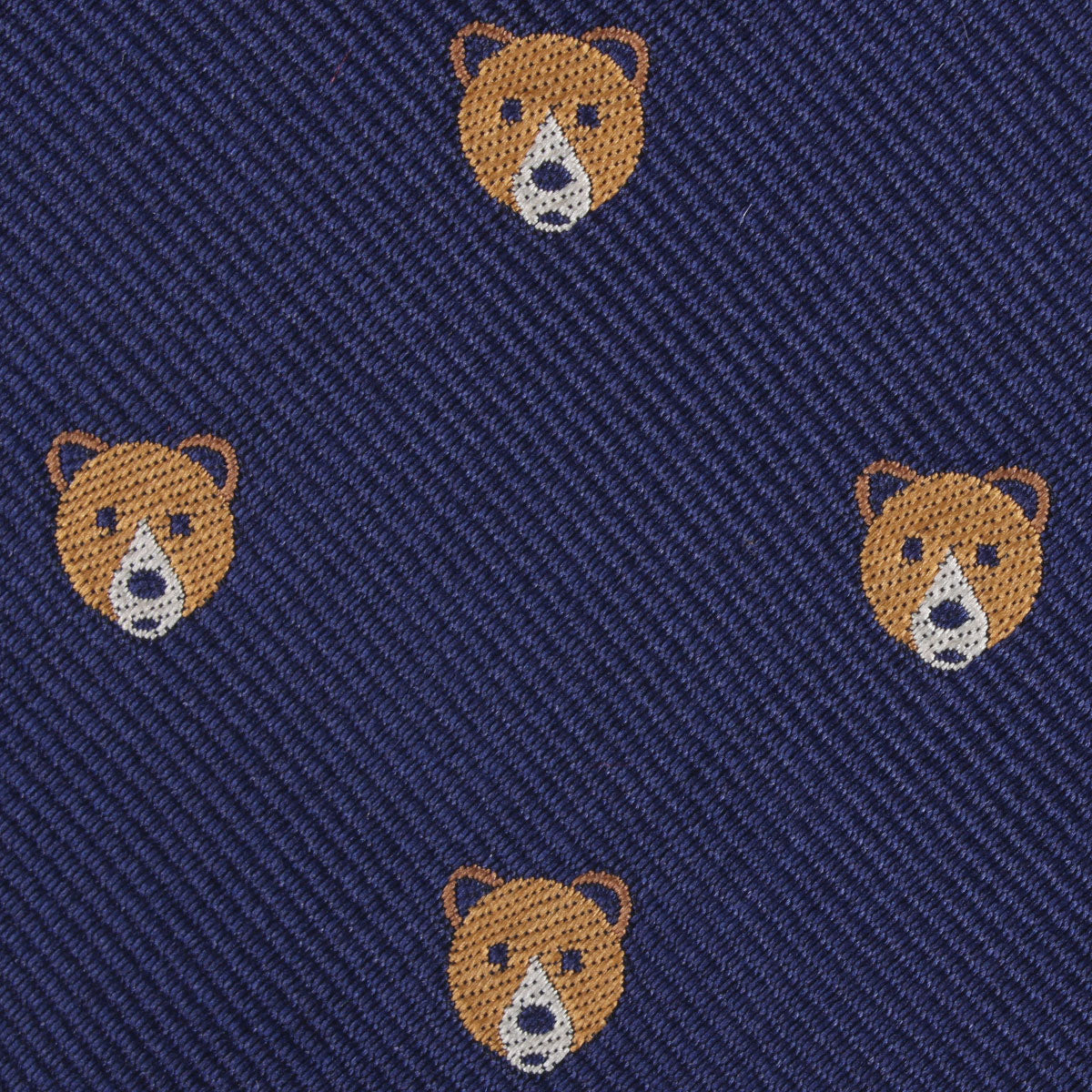 American Brown Bear Fabric Necktie