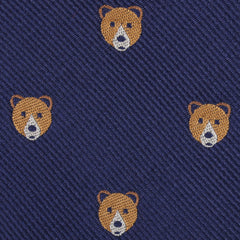 American Brown Bear Fabric Pocket Square