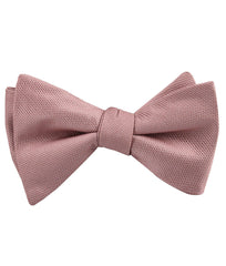 Antique Dusty Rose Weave Self Tied Bow Tie