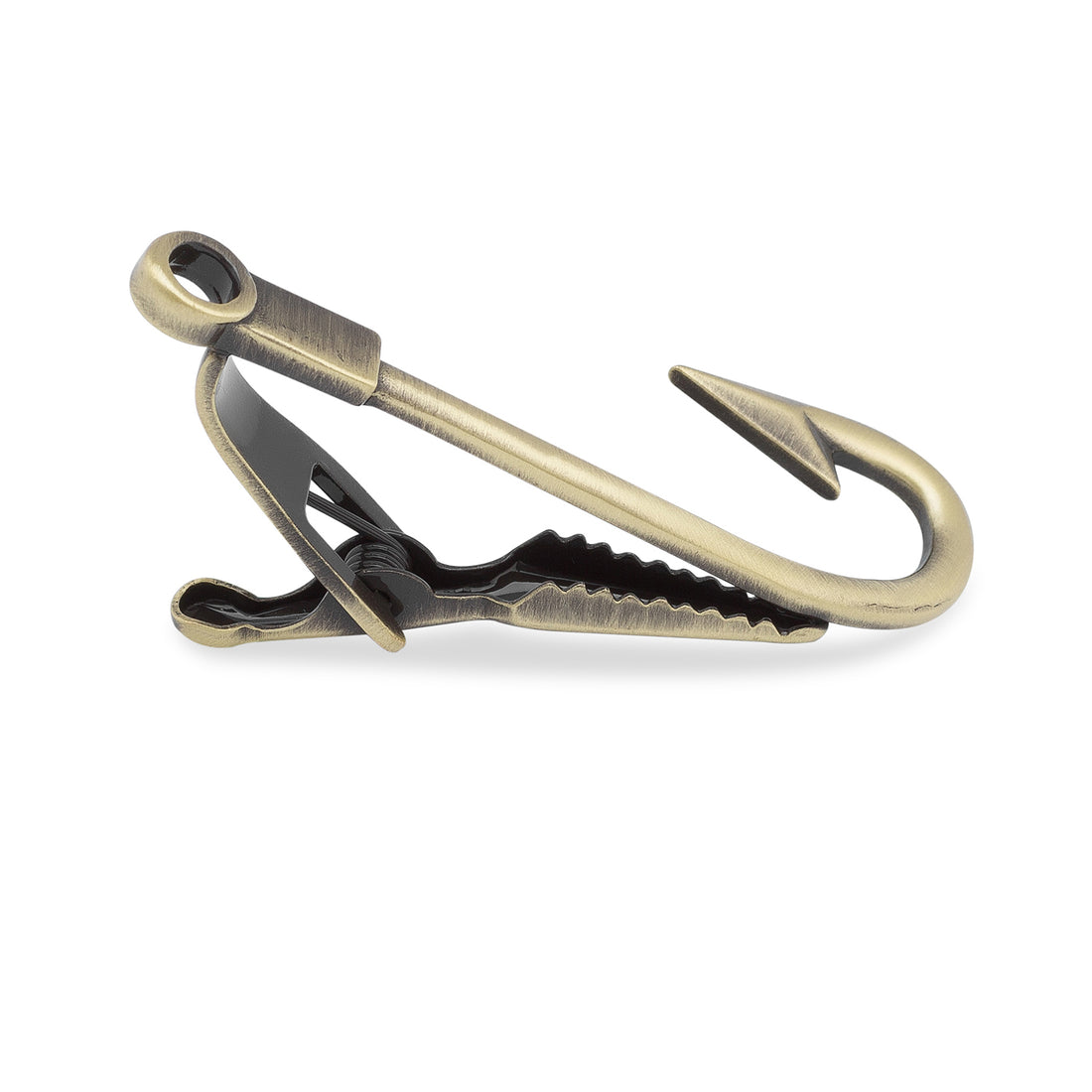 fish and hook bar Antique Brass Fishhook Tie Bar | Fisherman Fishing Hook Clasp Tie Clip