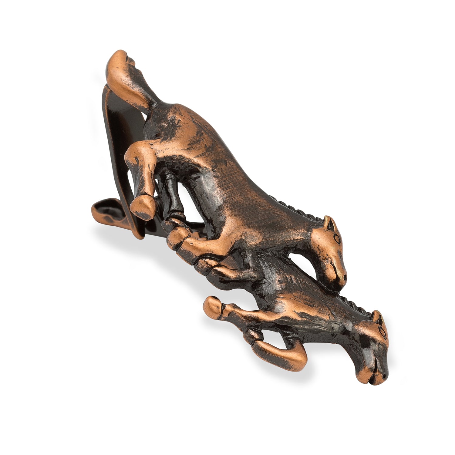 Antique Copper Brumbies Racehorse Tie Bar