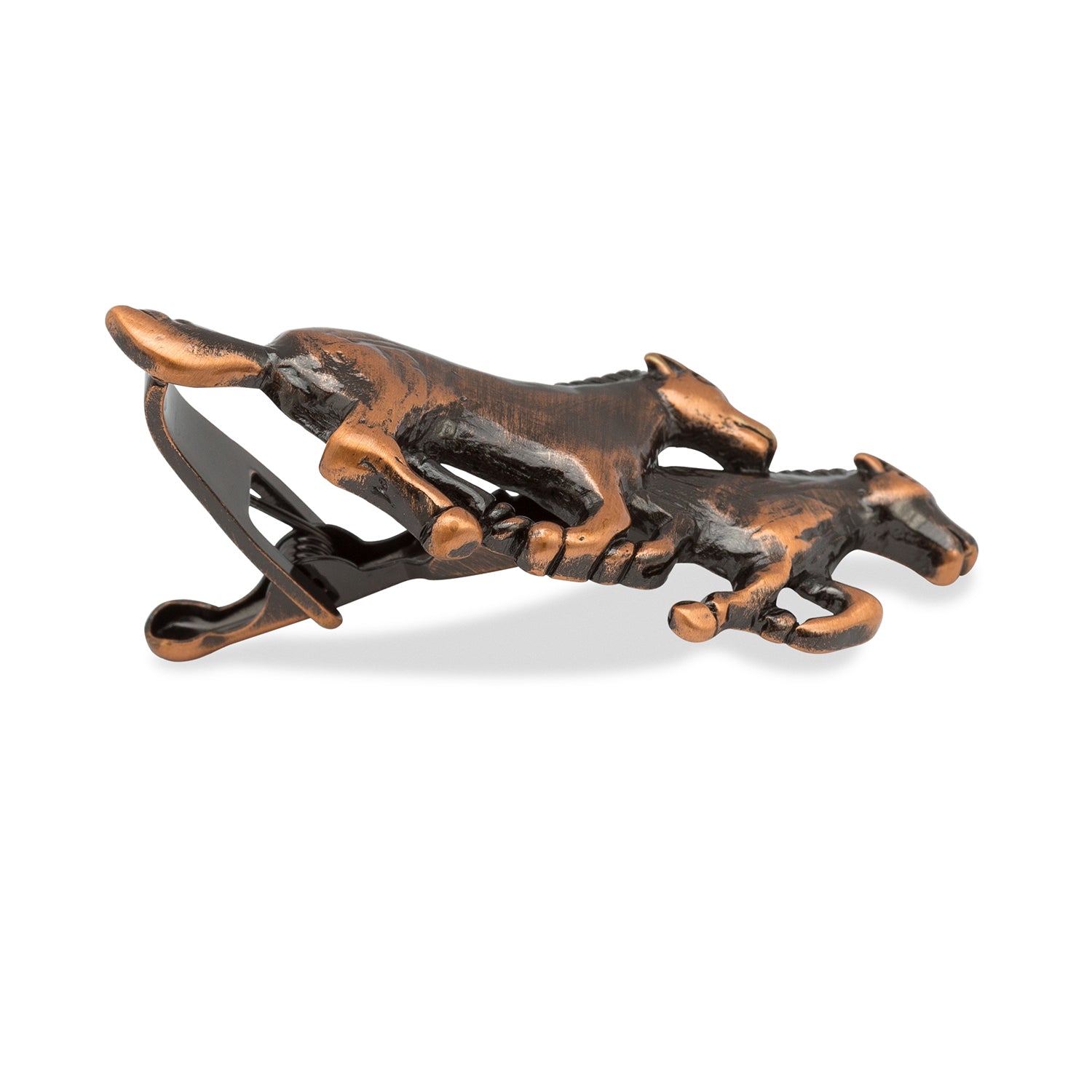 Antique Copper Brumbies Racehorse Tie Bars