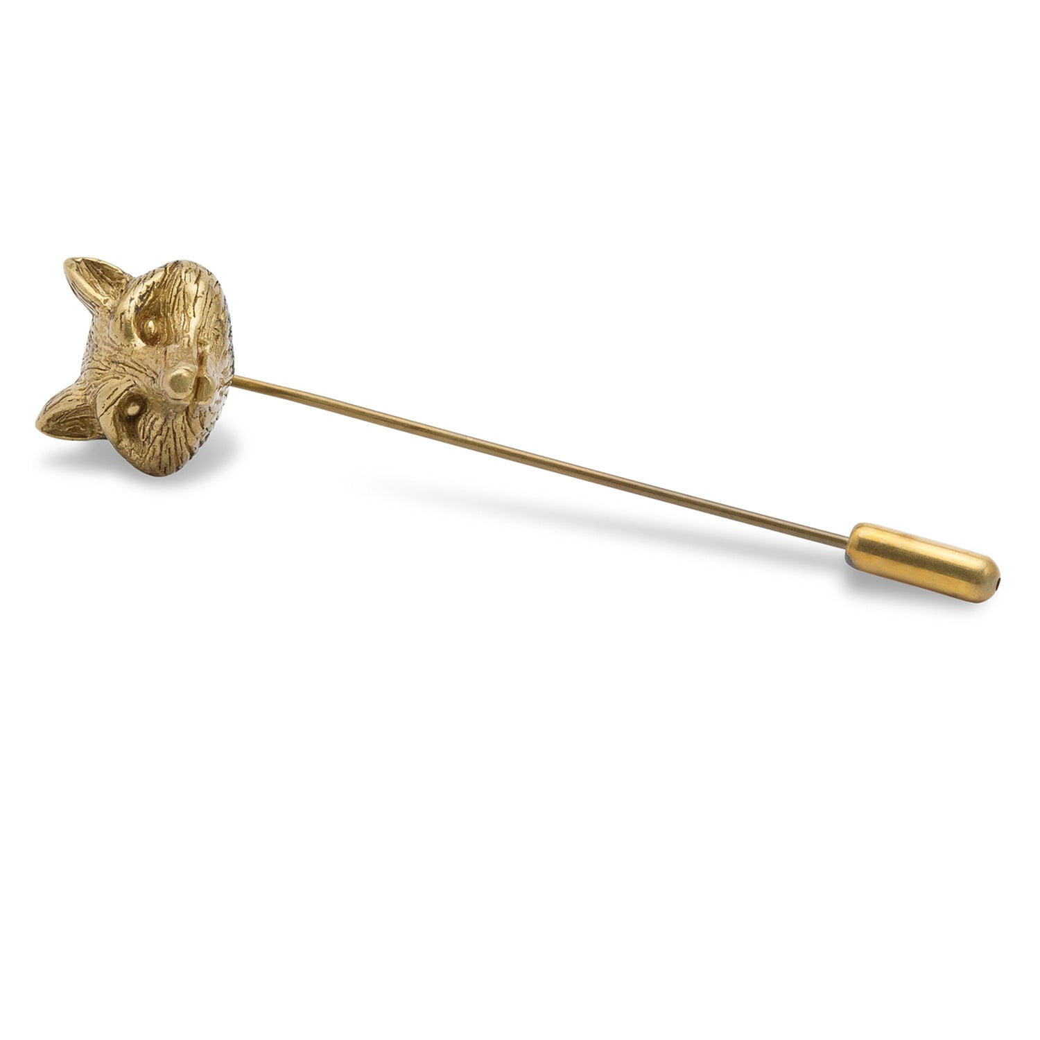 Antique Gold Fox Lapel Pin