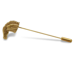 Antique Gold Manchu Stallion Lapel Pin