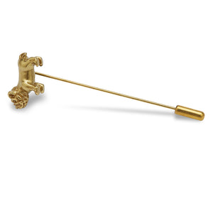 Antique Gold Pug Lapel Pin