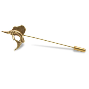 Antique Gold Sailfish Lapel Pin