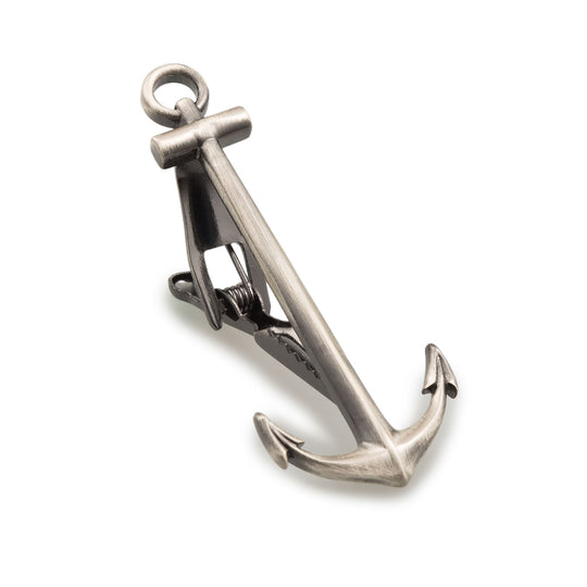 Antique Silver Anchor Tie Bar